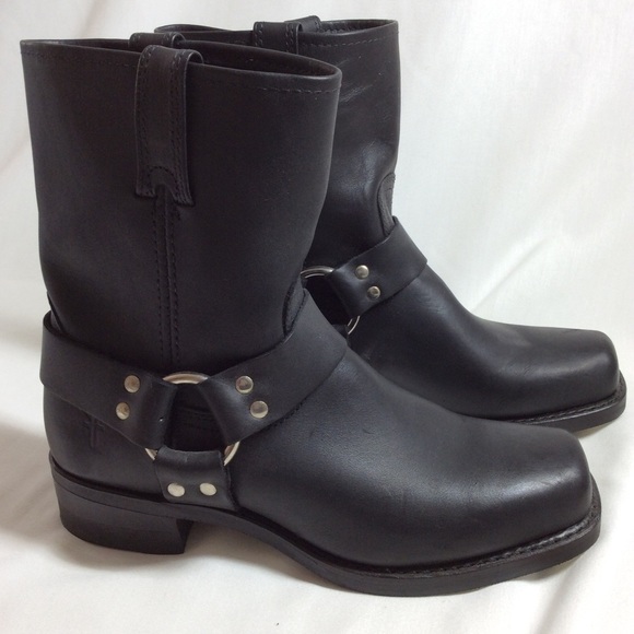 Frye Other - FRYE Men’s 8.5 Black Motorcycle Leather Boots USA